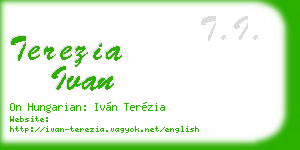 terezia ivan business card